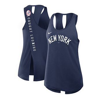 Women's Nike Navy New York Yankees Crisscross Performance Tank Top