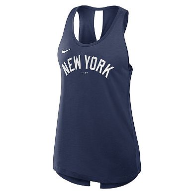 Women's Nike Navy New York Yankees Crisscross Performance Tank Top