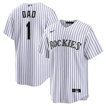 Men's Nike White Colorado Rockies #1 Dad Home Replica Jersey