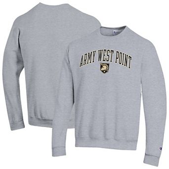 Men's Champion Heather Gray Army Black Knights Arch Over Logo Pullover Sweatshirt