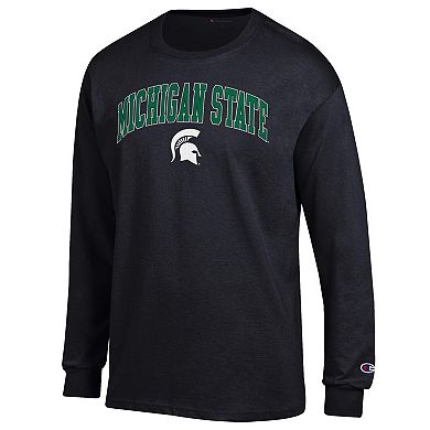 Men's�Champion Black Michigan State Spartans Arch Over Logo Long Sleeve T-Shirt