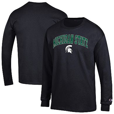 Men's�Champion Black Michigan State Spartans Arch Over Logo Long Sleeve T-Shirt
