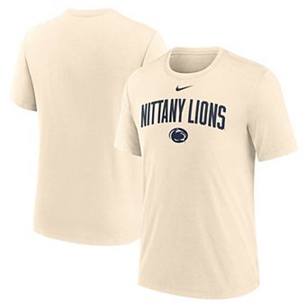 Men's Nike Cream Penn State Nittany Lions Natural Arch Logo Tri-Blend T-Shirt