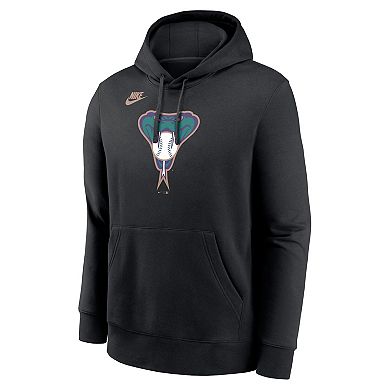 Men's Nike Black Arizona Diamondbacks Cooperstown Collection Logo Club Hoodie