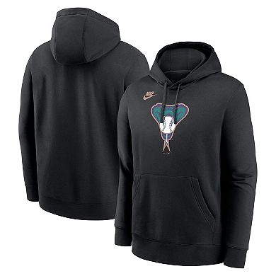 Men's Nike Black Arizona Diamondbacks Cooperstown Collection Logo Club Hoodie