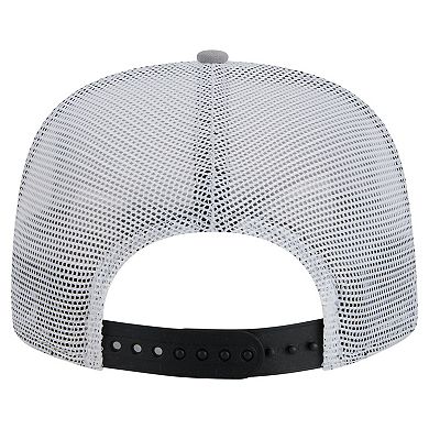 Men's New Era Black/Silver San Antonio Spurs Throwback Dye Golfer Snapback Hat