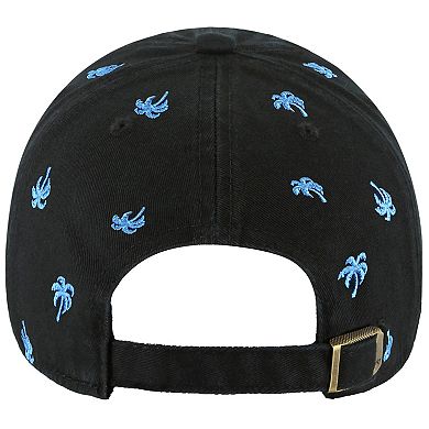 Women's '47 Black Miami Marlins Confetti Clean Up Adjustable Hat