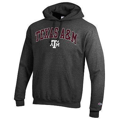Men's Champion Charcoal Texas A&M Aggies Arch Over Logo Pullover Hoodie