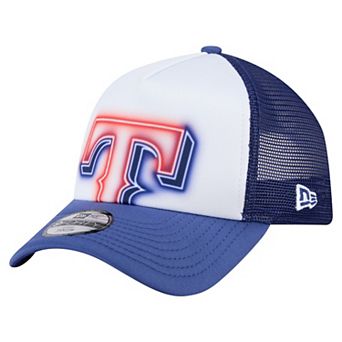 Toddler New Era White/Royal Texas Rangers Painted A-Frame 9FORTY Trucker Adjustable Hat