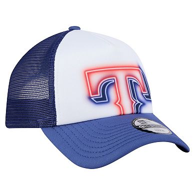 Toddler New Era White/Royal Texas Rangers Painted A-Frame 9FORTY Trucker Adjustable Hat