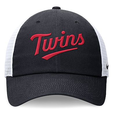 Men's Nike Navy Minnesota Twins Wordmark Adjustable Trucker Hat