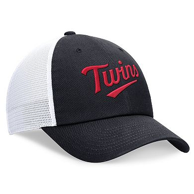 Men's Nike Navy Minnesota Twins Wordmark Adjustable Trucker Hat