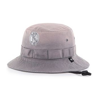 Men's '47 Charcoal Boston Celtics Buxton Garment Washed Bucket Hat