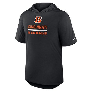 Men's Nike Black Cincinnati Bengals Lockup Tri-Blend Hoodie T-Shirt