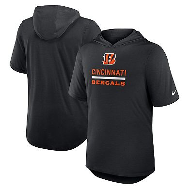 Men's Nike Black Cincinnati Bengals Lockup Tri-Blend Hoodie T-Shirt