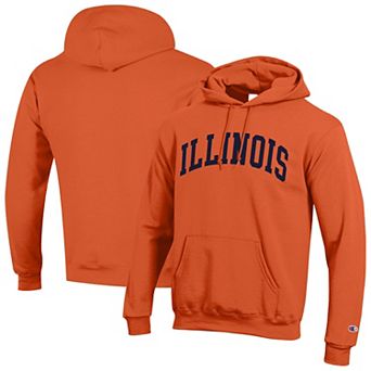 Men's Champion Orange Illinois Fighting Illini Basic Arch Fleece Pullover Hoodie