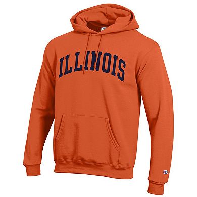 Men's Champion Orange Illinois Fighting Illini Basic Arch Fleece Pullover Hoodie