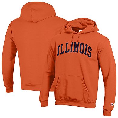 Men's Champion Orange Illinois Fighting Illini Basic Arch Fleece Pullover Hoodie