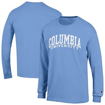 Men's Champion Light Blue Columbia University Basic Arch Long Sleeve T-Shirt