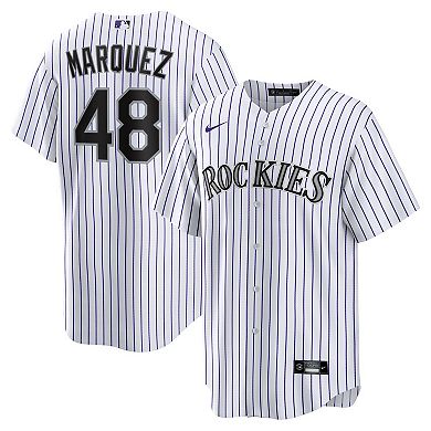 Men's Nike German Marquez White Colorado Rockies Home Replica Jersey