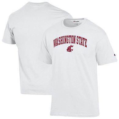 Men's Champion White Washington State Cougars Arched Logo T-Shirt