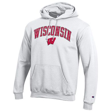 Men's Wisconsin Badgers Arched Logo Fleece Pullover Hoodie