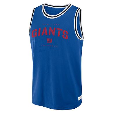 Men's Fanatics Royal New York Giants Elements Future Ground Jersey Tank Top