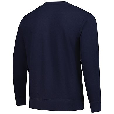 Men's Mitchell & Ness Navy Michigan Wolverines Elite Script Pullover Sweatshirt