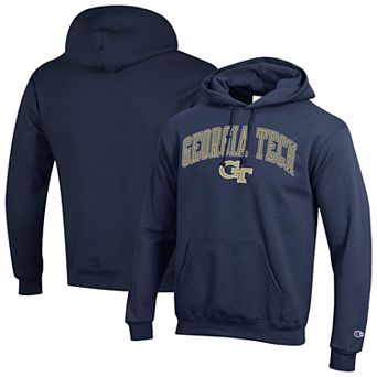 Men's Champion Navy Georgia Tech Yellow Jackets Arch Over Logo Pullover Hoodie