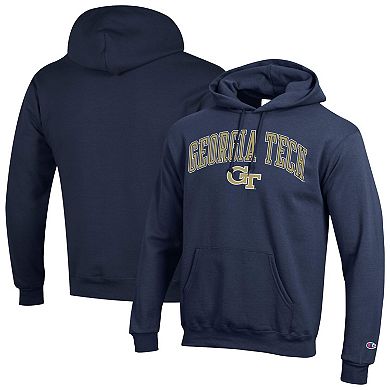 Men's�Champion Navy Georgia Tech Yellow Jackets Arch Over Logo Pullover Hoodie