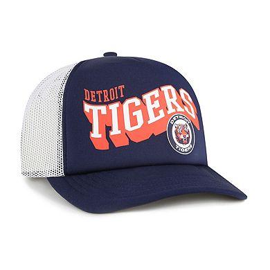 Men's '47 Navy Detroit Tigers Meander Foam Trucker Snapback Hat