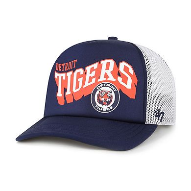 Men's '47 Navy Detroit Tigers Meander Foam Trucker Snapback Hat