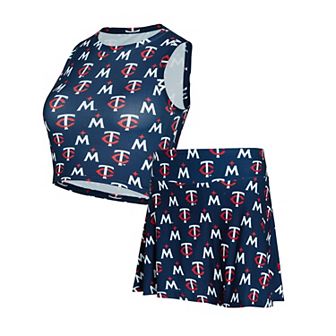 Women's Concepts Sport Navy Minnesota Twins Knit Tank Top & Skort Set