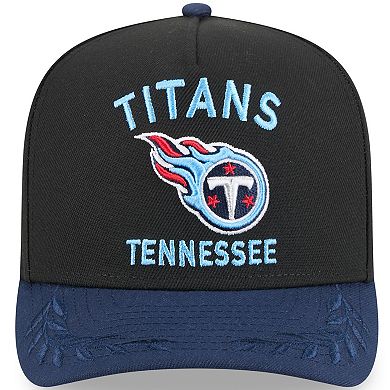 Men's New Era Black/Navy Tennessee Titans 2025 NFL Draft A-Frame 9FIFTY Snapback Hat