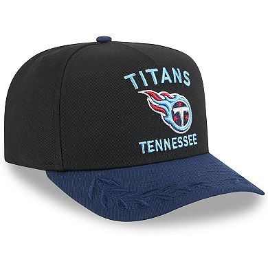 Men's New Era Black/Navy Tennessee Titans 2025 NFL Draft A-Frame 9FIFTY Snapback Hat