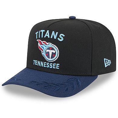 Men's New Era Black/Navy Tennessee Titans 2025 NFL Draft A-Frame 9FIFTY Snapback Hat