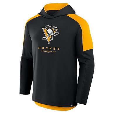 Men's Fanatics Black Pittsburgh Penguins Meta Game Transitional Pullover Hoodie