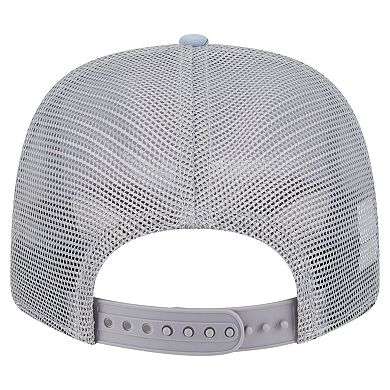 Men's New Era Light Blue/Gray Milwaukee Bucks Adventure Aloha Pattern 9SEVENTY Stretch-Snap Hat