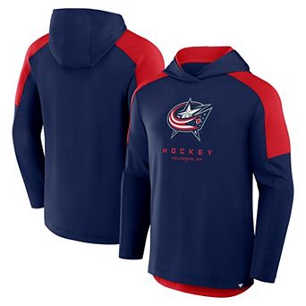 Men's Fanatics Navy Columbus Blue Jackets Meta Game Transitional Pullover Hoodie