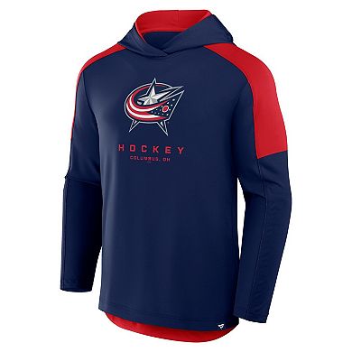 Men's Fanatics Navy Columbus Blue Jackets Meta Game Transitional Pullover Hoodie