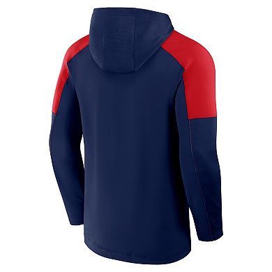Men's Fanatics Navy Columbus Blue Jackets Meta Game Transitional Pullover Hoodie