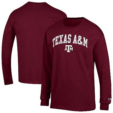 Men's Champion Maroon Texas A&M Aggies Arch Over Logo Long Sleeve T-Shirt