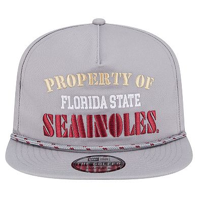Men's New Era Gray Florida State Seminoles Golfer Vintage Adjustable Hat