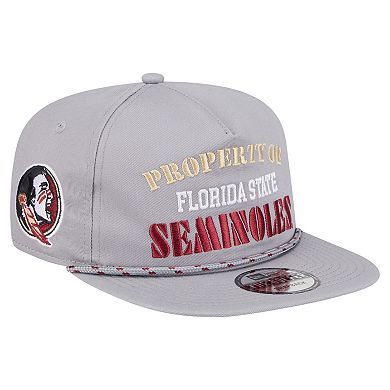 Men's New Era Gray Florida State Seminoles Golfer Vintage Adjustable Hat