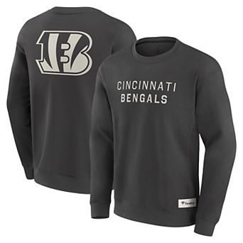 Men's Fanatics Charcoal Cincinnati Bengals Elements Future Ground Lettering Pullover Sweatshirt
