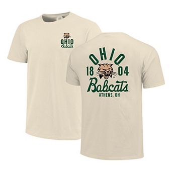 Men's Cream Ohio Bobcats Comfort Colors Mascot Overlay T-Shirt