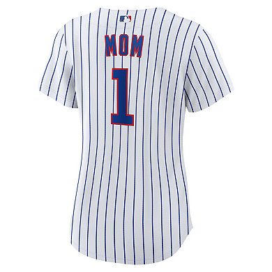 Women's Nike White Chicago Cubs #1 Mom Home Replica Jersey