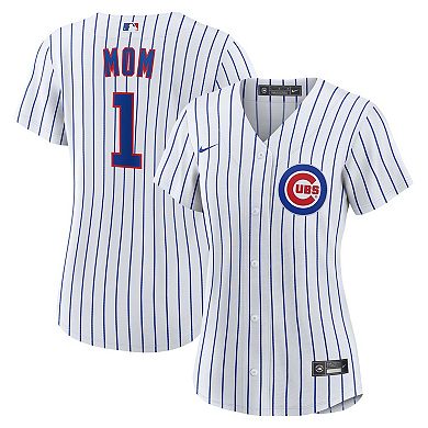 Women's Nike White Chicago Cubs #1 Mom Home Replica Jersey