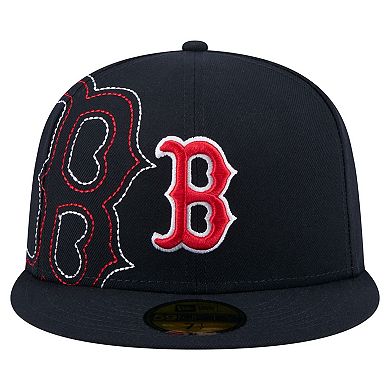 Men's New Era Navy Boston Red Sox Yarn Stitch 59FIFTY Fitted Hat