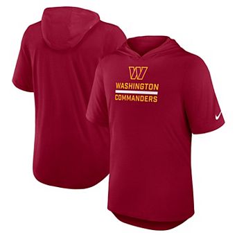 Men's Nike Burgundy Washington Commanders Lockup Tri-Blend Hoodie T-Shirt